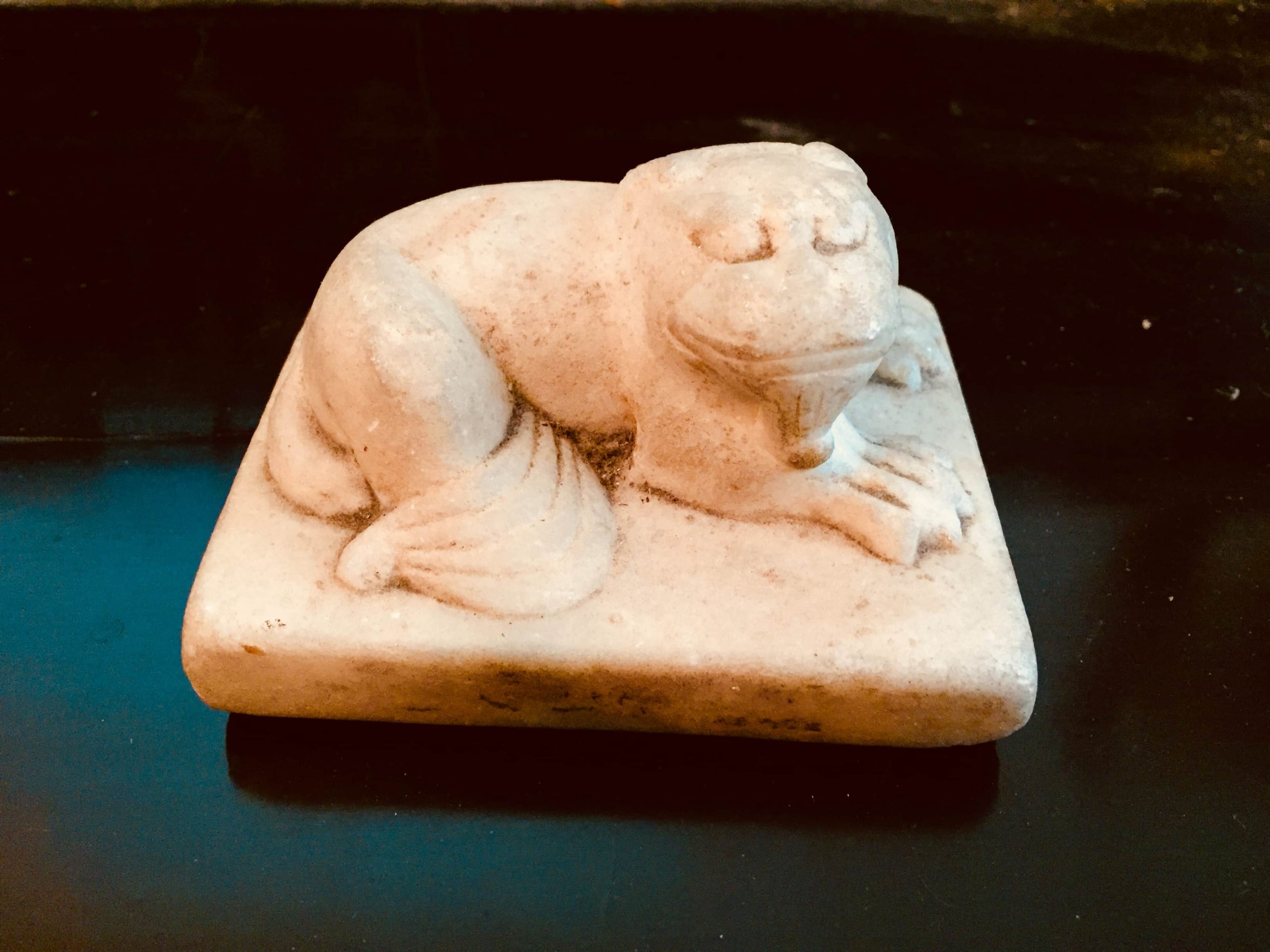 Chinese white marble scholars weight